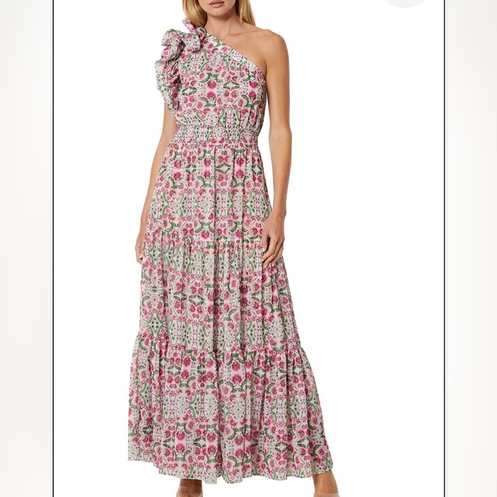 Misa Ilaria Dress In Fuschia Ditsy Size S